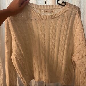 Cropped Cream Sweater